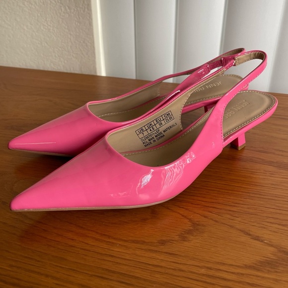 Jenn Ardor Slingback Low Kitten Heel Size 7 Pink - Picture 1 of 15